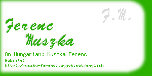 ferenc muszka business card